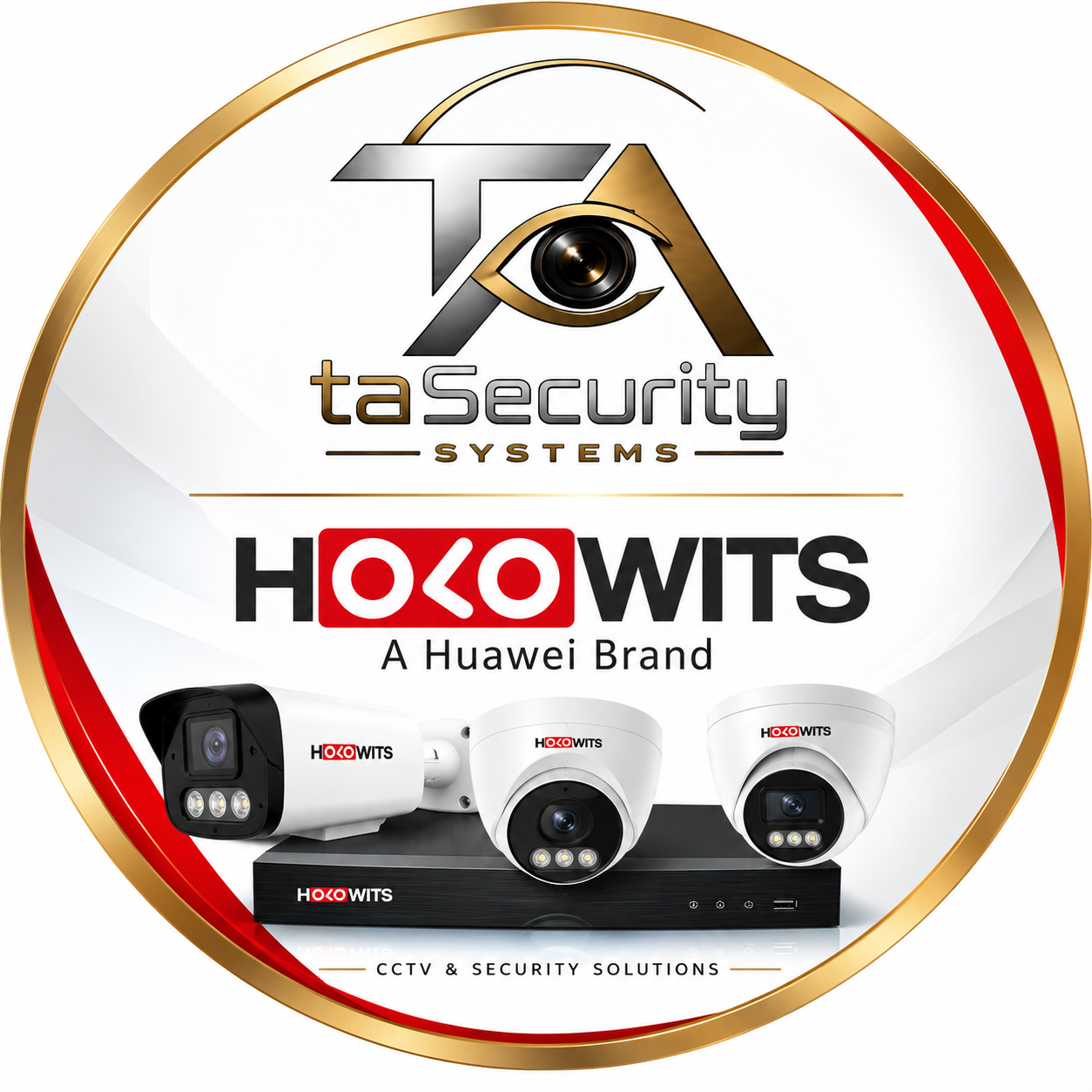 TA Security System I طارق العدوي للأنظمة الأمنية 1 taSecurity Systems CCTV Badge